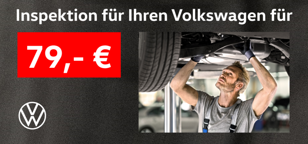Inspektion für Ihren Volkswagen für 79€